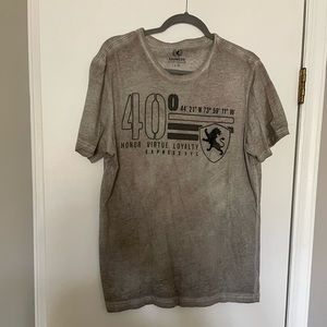 Express Textured Gray Graphic Tee
